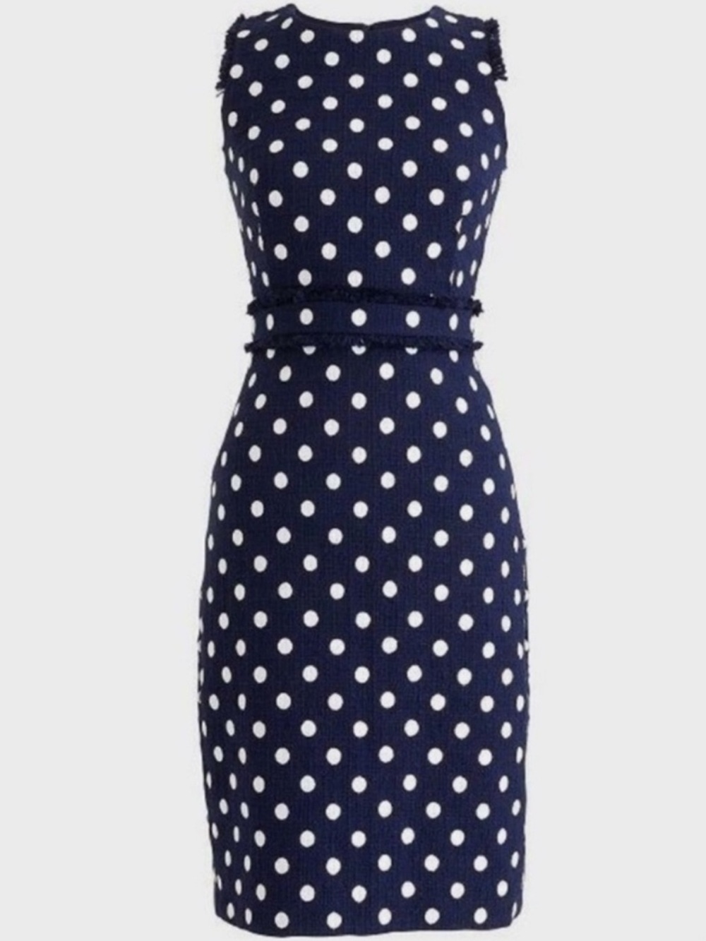 J. Crew Navy & White Polka Dot
Tweed Dress